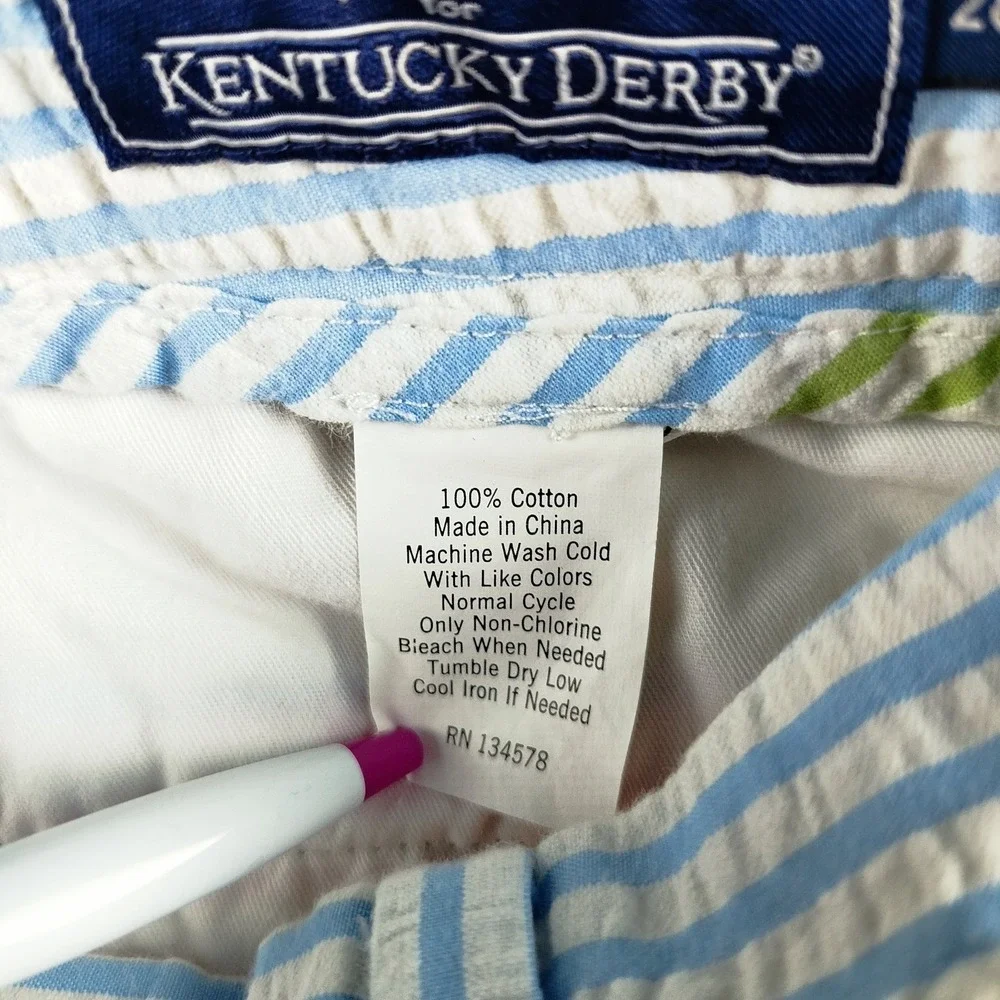 VINEYARD VINES KENTUCKY‎ DERBY Seersucker Slim Pants Mens 28x30 Colorful Stripe